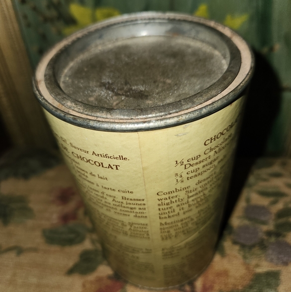 Collectible Old Cardboard Paper Watkins Chocolate Dessert Can Empty for Display - Picture 3 of 6